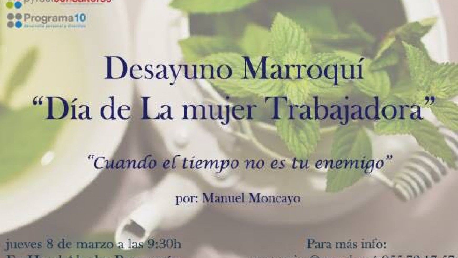 Pyrsel Consultores ofrece la charla «Cuando el tiempo no es tu enemigo» el Día de la Mujer